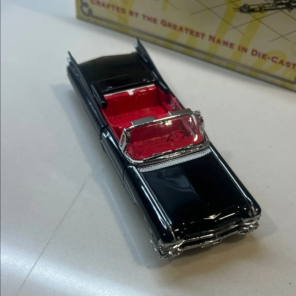 Majorette Black and Red Convertible Model Car 1959 Cadillac Coup DeVille DINKY